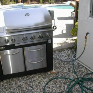 Back yard Bar-b-que with gas supply line